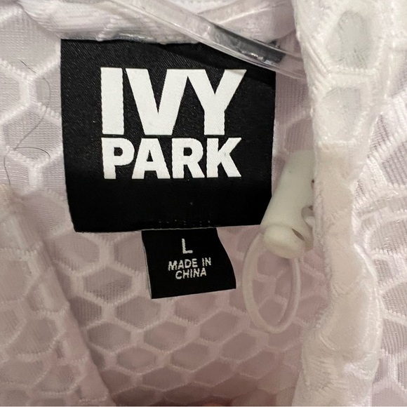 IVY PARK White Honeycomb with High Collar and Drawstring Waist Long - Picture 4 of 5
